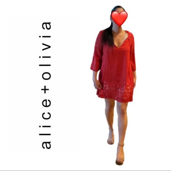 Alice + Olivia Red Dress - Picture 4 of 6